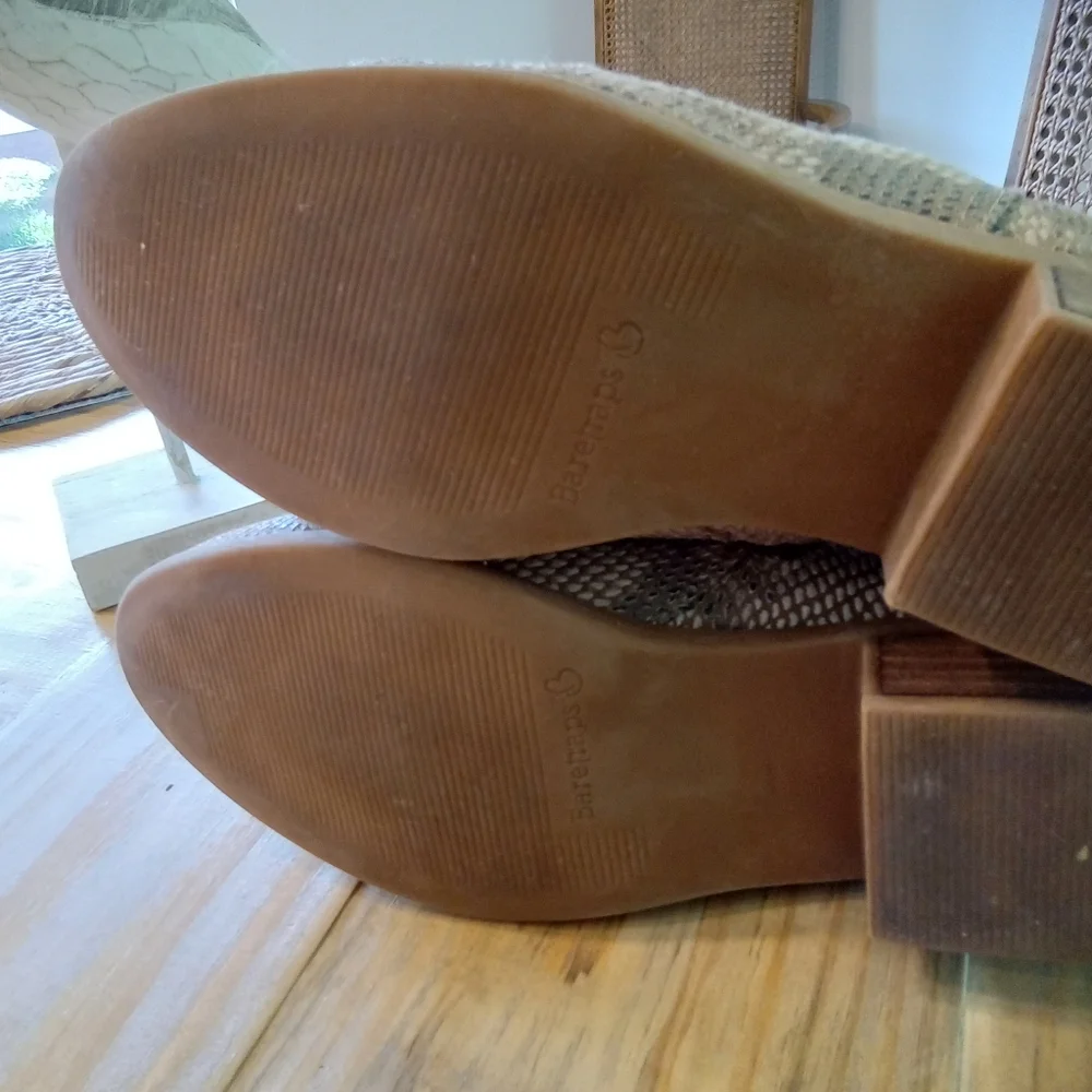 Bare Traps Grafton Almond Snakeskin Ankle Boots Size 8.5 - Picture 11 of 15